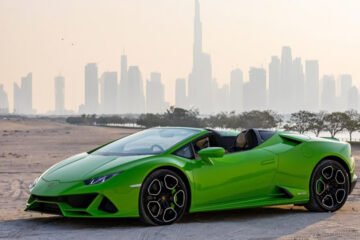 Best Lamborghini Evo Spyder – Green Daily Rental in Dubai