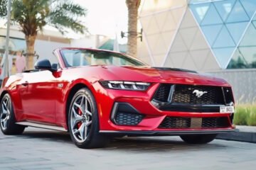 Best Ford Mustang GT Premium Convertible Red Daily Rental in Dubai